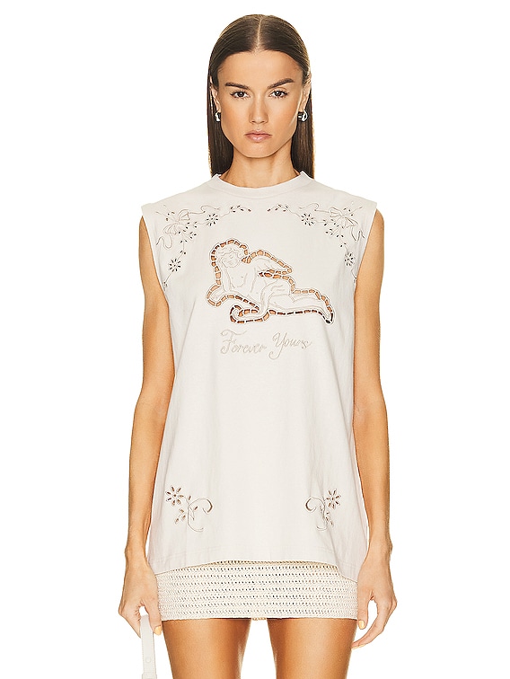 Acne Studios Muscle Tank Top in Ecru Beige | FWRD