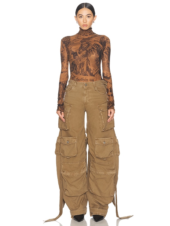 Acne Studios Denise Angel Top in Camel & Black | FWRD