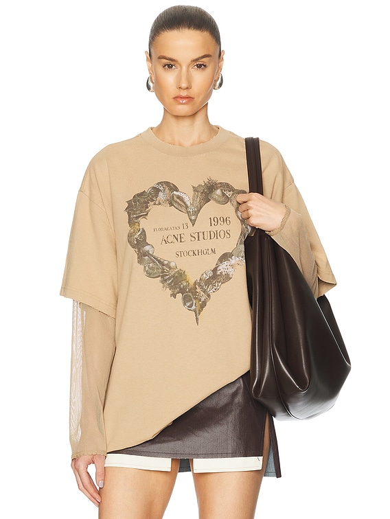 Acne Studios Edra T-shirt in Sand Beige | FWRD