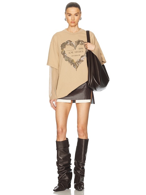Acne Studios Edra T-shirt in Sand Beige | FWRD
