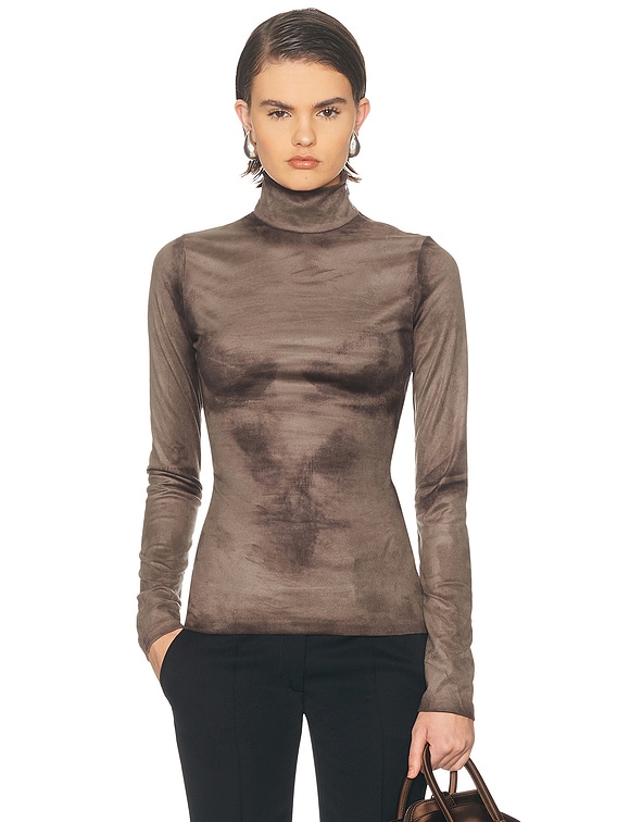 Acne Studios Tarkis Faux Suede Top in Ash Grey | FWRD