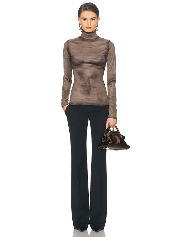 Acne Studios Tarkis Faux Suede Top in Ash Grey | FWRD