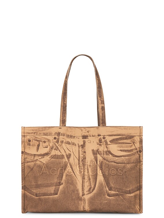 Acne Studios Logo Shopper Bag in Sand Beige | FWRD