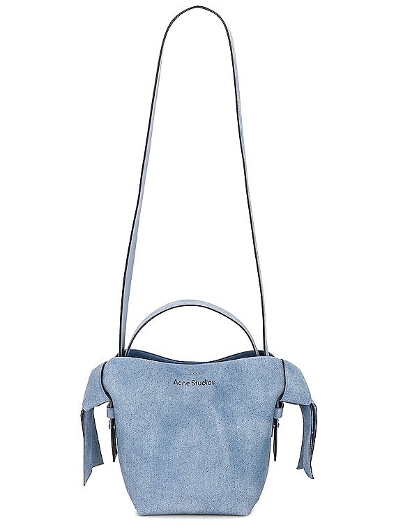 ACNE STUDIOS Musubi knotted printed suede shoulder bag