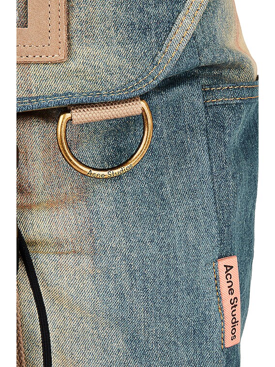 Acne Studios Backpack In Light Blue & Beige in Light Blue & Beige 