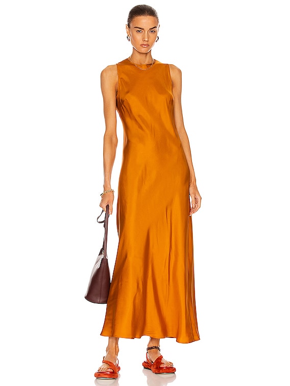 ASCENO The Valencia Dress in Rust FWRD