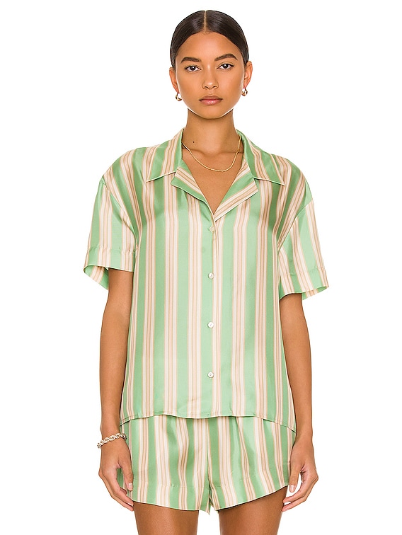 ASCENO The Prague Shirt in Creme De Menthe FWRD