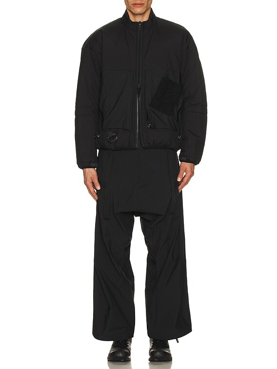 【関税込み】ACRONYM ブラック P30BL-E トラウザーズ Acronym P30BL-E Encapsulated Ultrawide Drawcord Trouser in