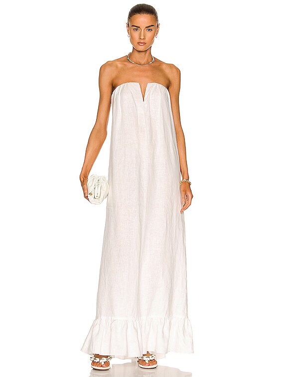 ADRIANA DEGREAS Solid Strapless Long 
