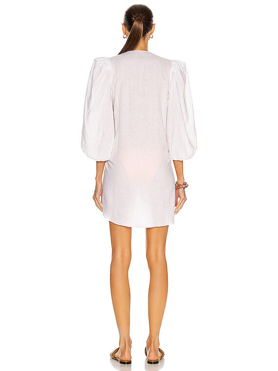 Adriana Degreas puff-sleeve silk mini dress - Pink