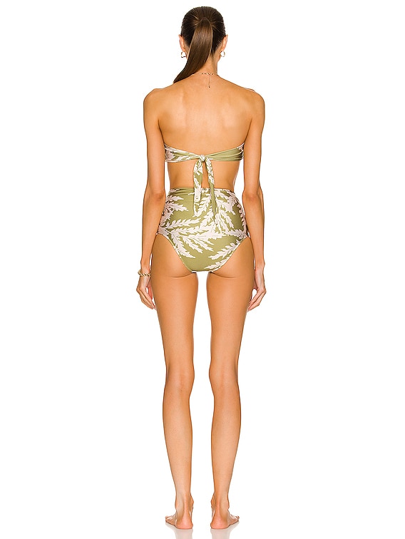 【Adriana Degreas】ベルト水着 ADRIANA DEGREAS Classic Foliage Strapless High Waisted