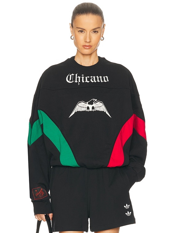 adidas Originals x Willy Chavarria Chicano Sweatshirt in Black | FWRD