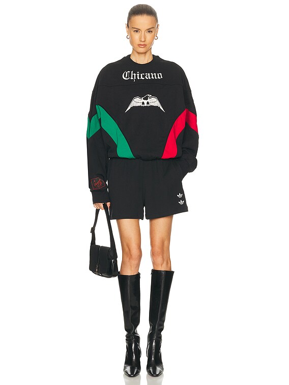 adidas Originals x Willy Chavarria Chicano Sweatshirt in Black | FWRD