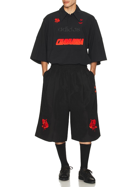 ★アディダス x Willy Chavarria POLO SHIRT 関税込★ adidas Originals x Willy Chavarria Polo Shirt in Black | FWRD
