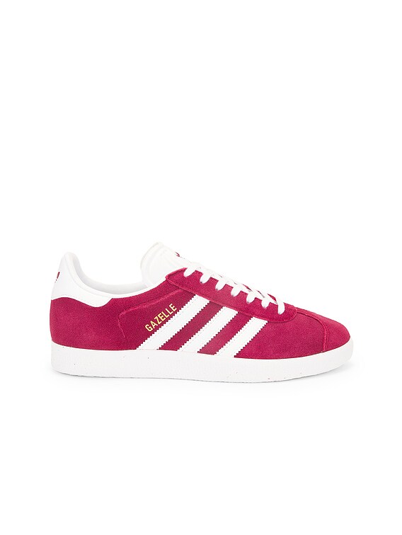 adidas Originals GAZELLE スニーカー - Collegiate Burgundy, White & Gold Metallic  | FWRD