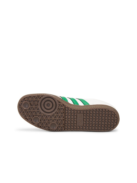 adidas Originals Samba OG Sneaker in White & Green | FWRD