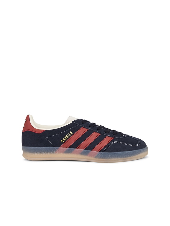 adidas Originals Gazelle Indoor in Legend Ink, Preloved Ruby