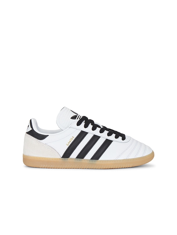 adidas Originals Samba Jp Sneaker in White, Core Black, & Gum4 | FWRD