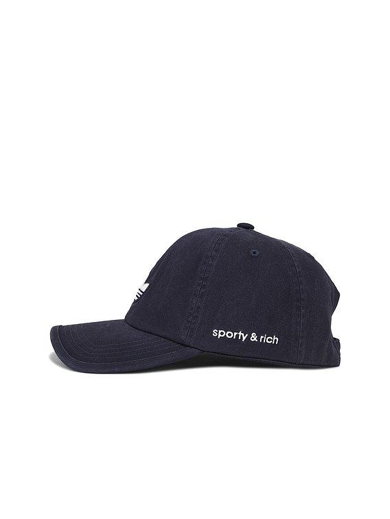 adidas Originals X Sporty & Rich Baseball Cap in Dark Navy | FWRD