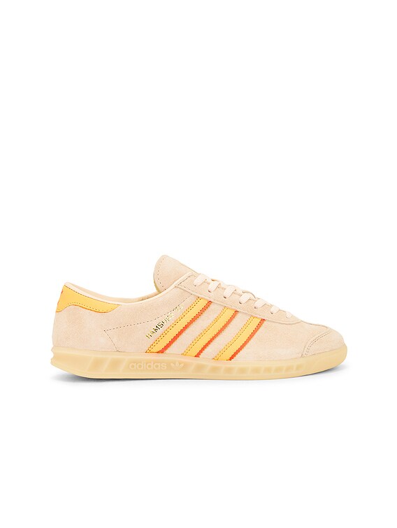 adidas Originals Hamburg 24 Sneaker in Crystal Sand, Hazy Orange, &  Collegiate Orange | FWRD