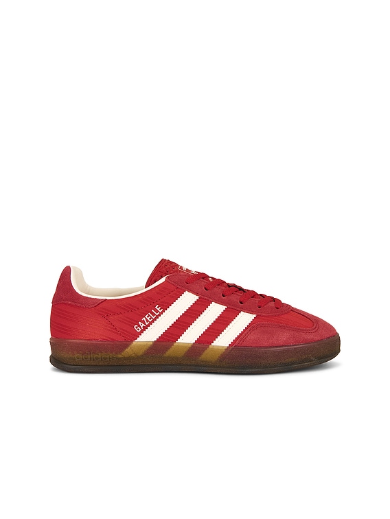 adidas Originals Gazelle Indoor in Red, Better Scarlet, & Cream White | FWRD