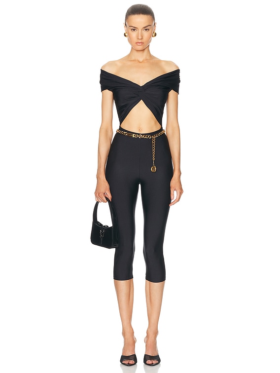 The Andamane Kendall Summer Off Shoulder Sleeveless Capri Jumpsuit