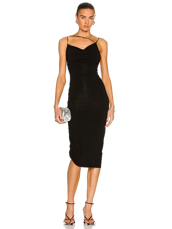 knee length dresses for ladies Baltic Born Womens Irina Velvet Maxi Dress | Black Multi Floral