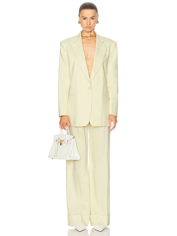 The Andamane Guia Oversized Blazer in Pale Yellow | FWRD