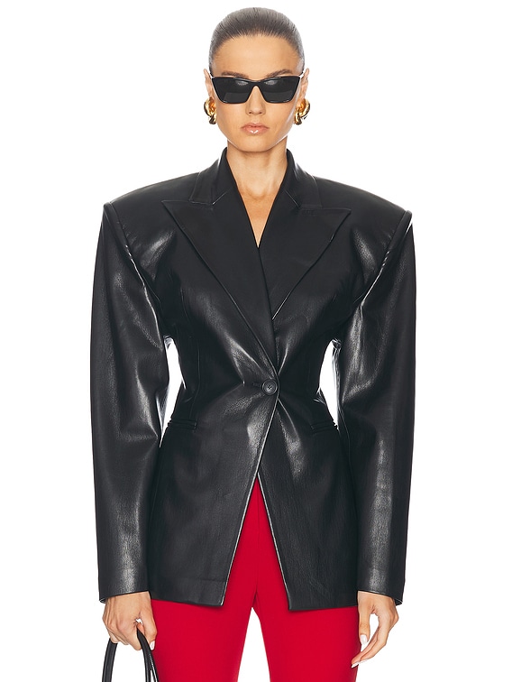 The Andamane Ottavia Hourglass Blazer in Black | FWRD