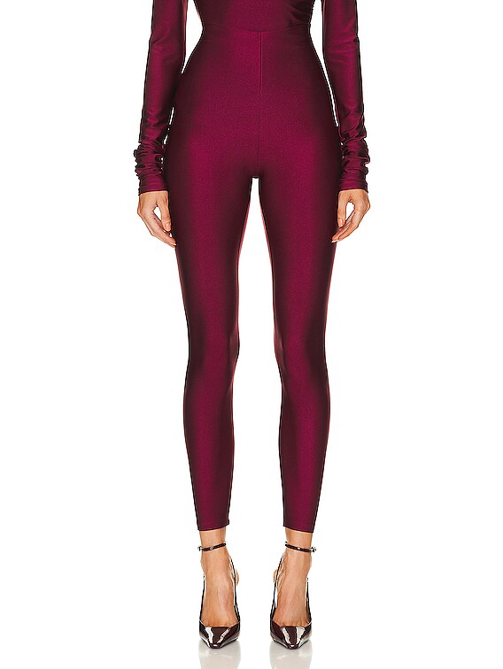 The Andamane Holly Bordeaux 80s High-waisted Leggings In Stretch Polyamide  in Purple