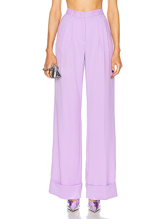 NATHALIE LILAC CUFFED HEM PANTS