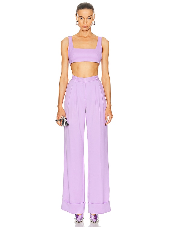 NATHALIE LILAC CUFFED HEM PANTS