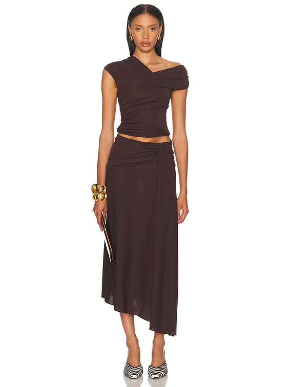 The Andamane Trixie Sleeveless Top in Dark Brown | FWRD