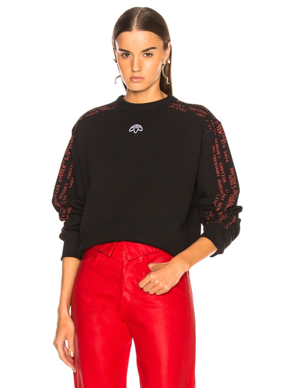 alexander wang adidas sweater black red