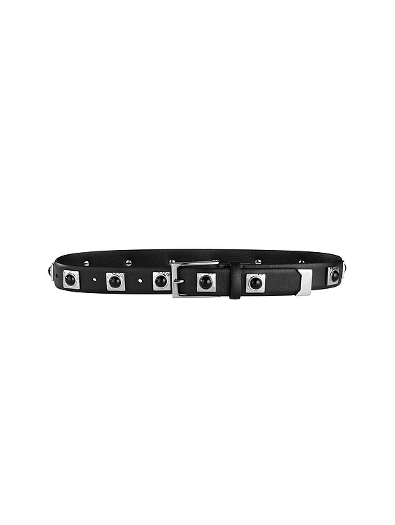 AUREUM No. 2 Black Belt with Silver Studs No. 2 | Aureum Collective main image 4