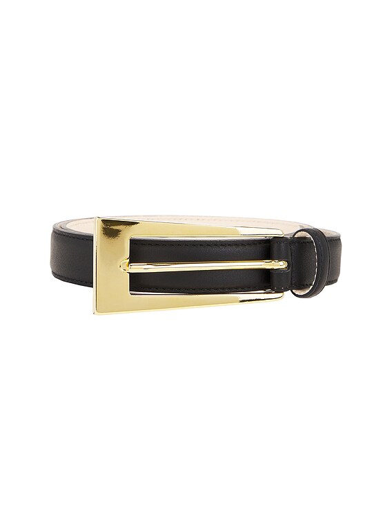 AUREUM Black Leather Belt with Gold Buckle No. 10 No. 10 | Aureum Collective main image 3