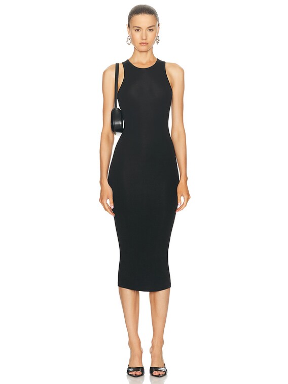 black tank midi dress Mai Black Strapless Rhinestone Mini Dress – Mara Blak