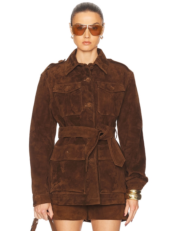 Leather Suede Mid Jacket