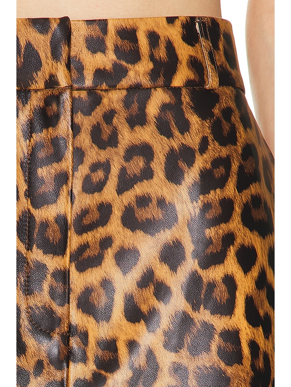 AEXAE Leather Maxi Skirt in Leopard | FWRD