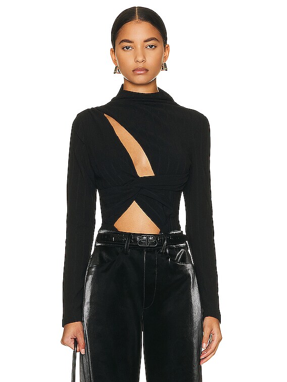 Wolford Alida String Bodysuit in Black - Black. Size XS (also in ).