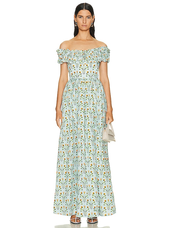 Agua by Agua Bendita Espliego Maxi Dress in Diente De Leon Amanecer | FWRD