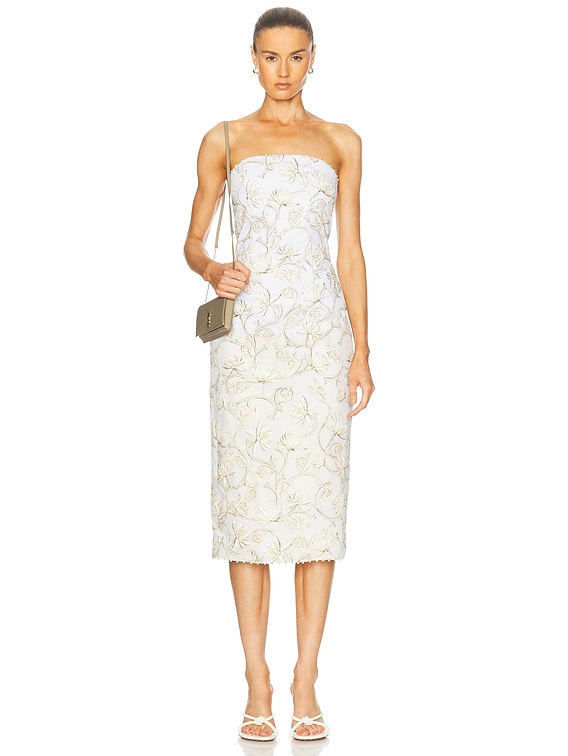 soledad midi dress Poupette St Barth Soledad Midi Dress in Pink Daffodil