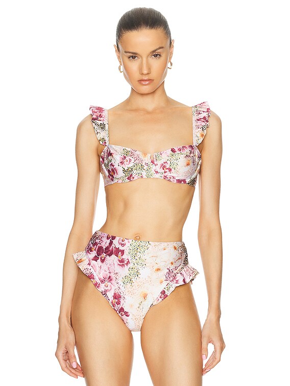 Agua by Agua Bendita Kiwi Bikini Top in Florecer | FWRD Agua by Agua Bendita Kiwi Bikini Top in Florecer | FWRD