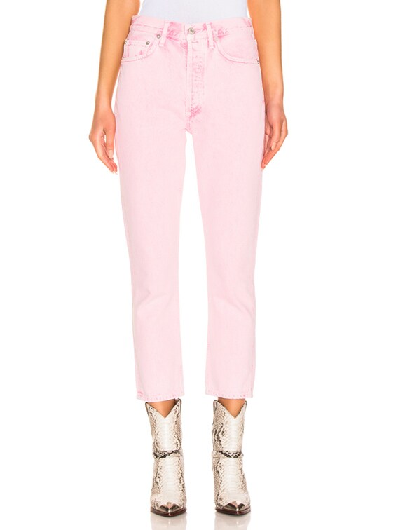 agolde pink jeans