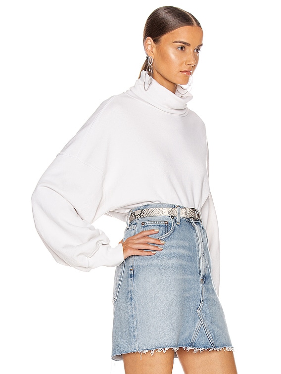 agolde balloon sleeve turtleneck sweatshirt