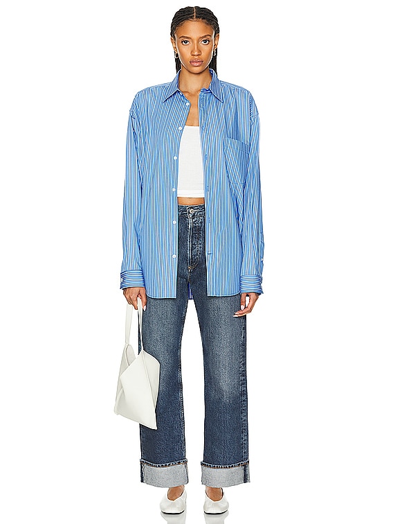 【関税込み】AGOLDE ブルー Fran Low Slung ストレートジーンズ Blue Fran Low Slung Straight Jeans by AGOLDE on Sale