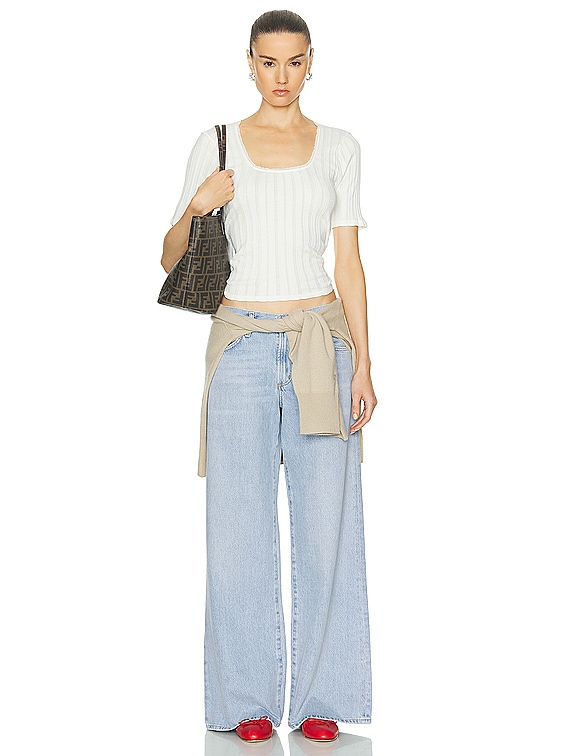 AGOLDE Clara Low Rise Baggy Flare in Encounter | FWRD AGOLDE Clara Low Rise Baggy Flare in Encounter | FWRD