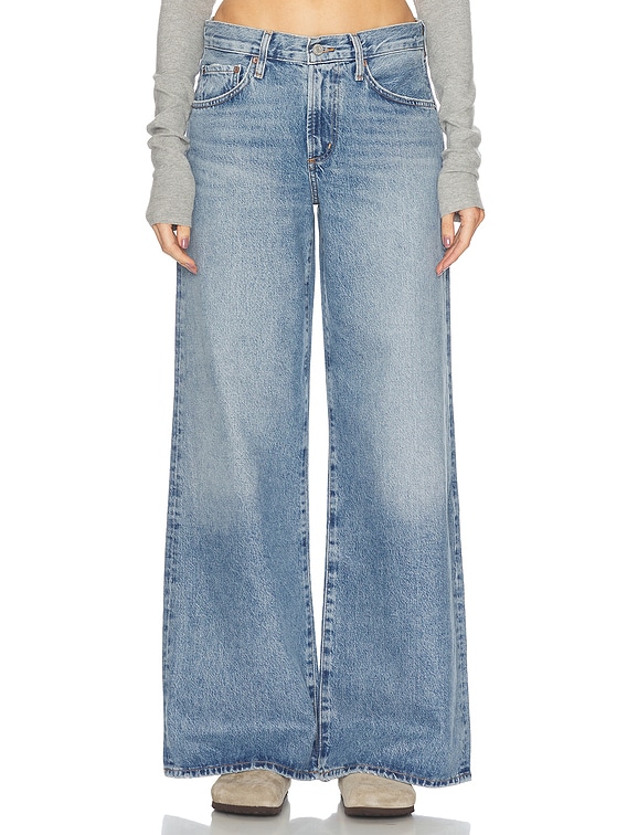 aga アーガ　denim no.04 flared pants フレア AGOLDE Clara Low Rise Baggy Flare in Signal | FWRD