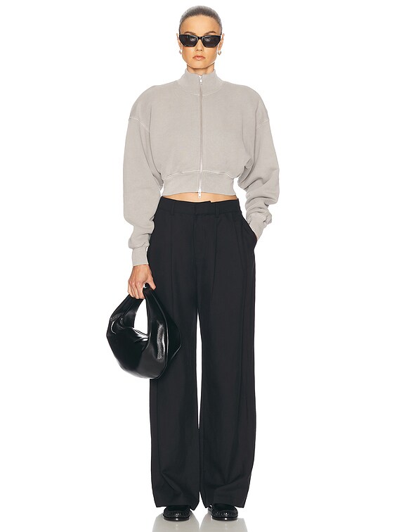AGOLDE Asta Zip Sweatshirt in Drab | FWRD