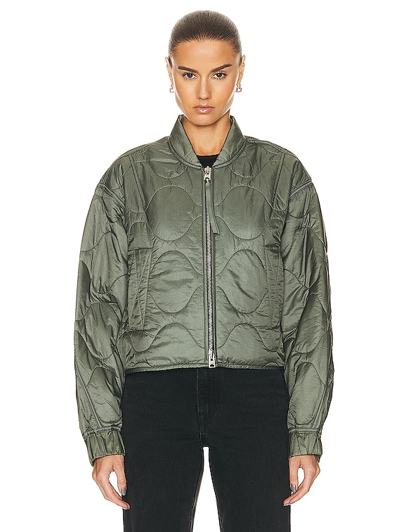 Shoreditch Ski Club x AGOLDE Iona Quilted Jacket in Laurel